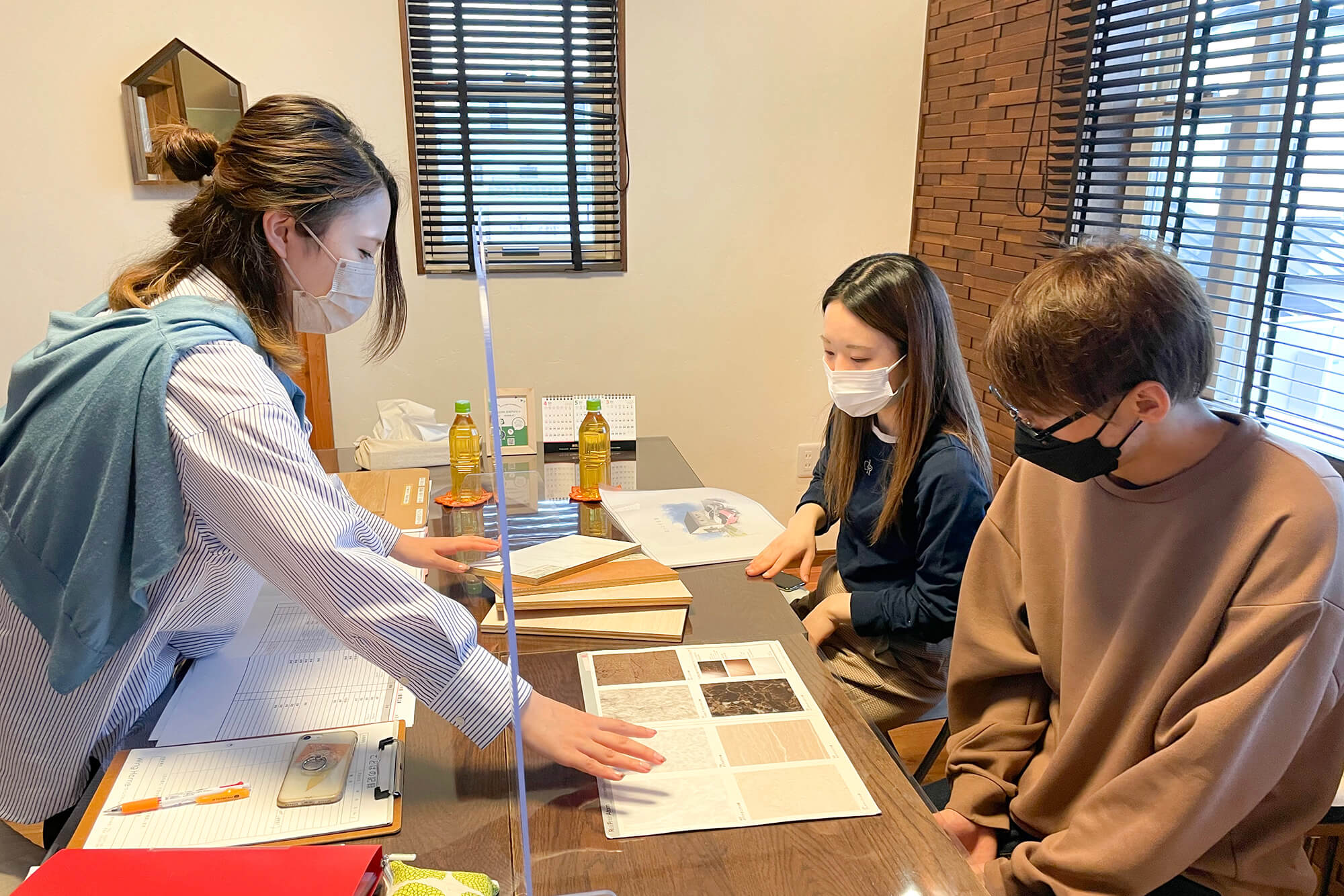 多くの素材から選んでコーディネート