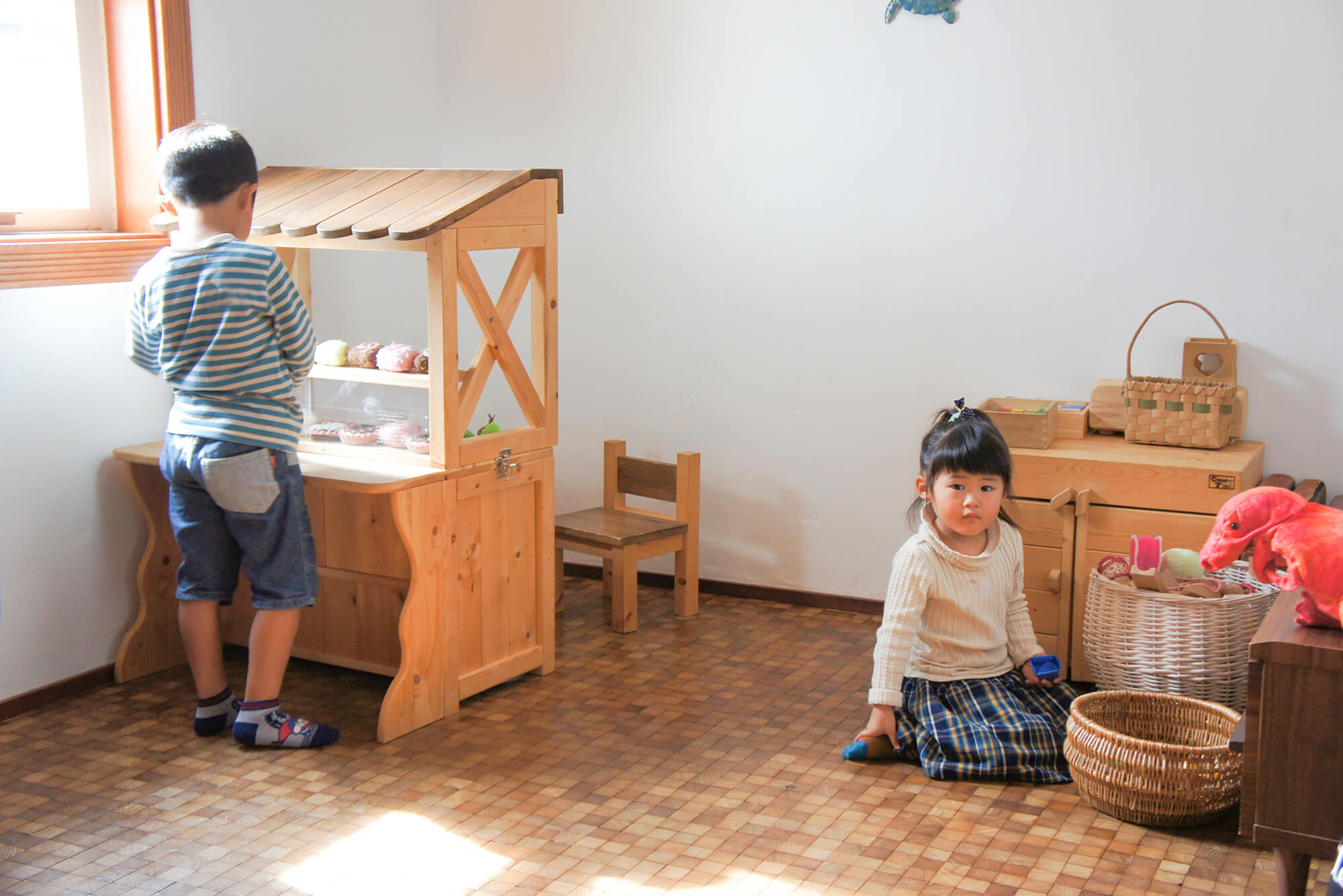 安心して遊べるキッズスペースを完備