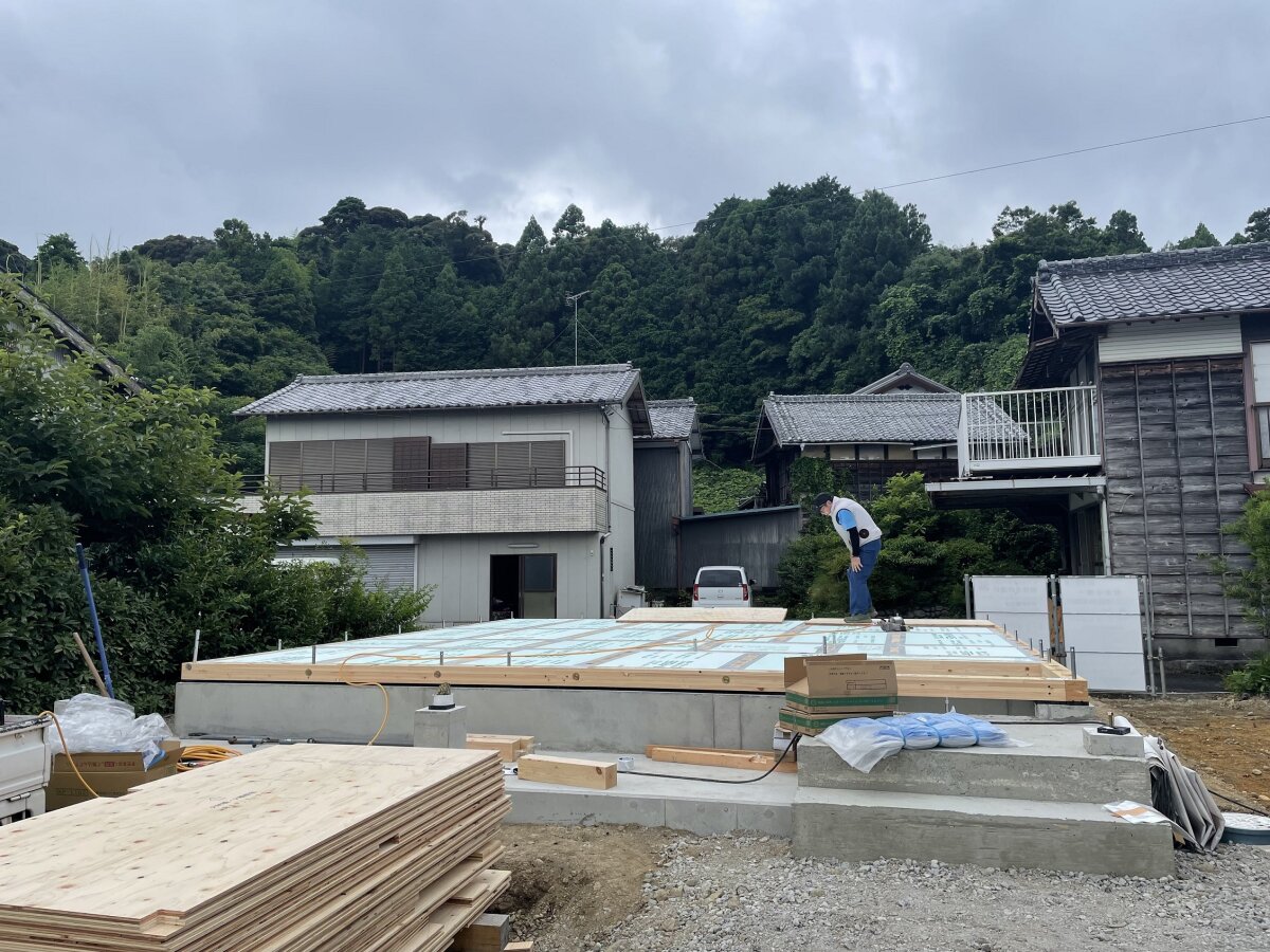 土台据え☆ 菊川市下内田O様邸